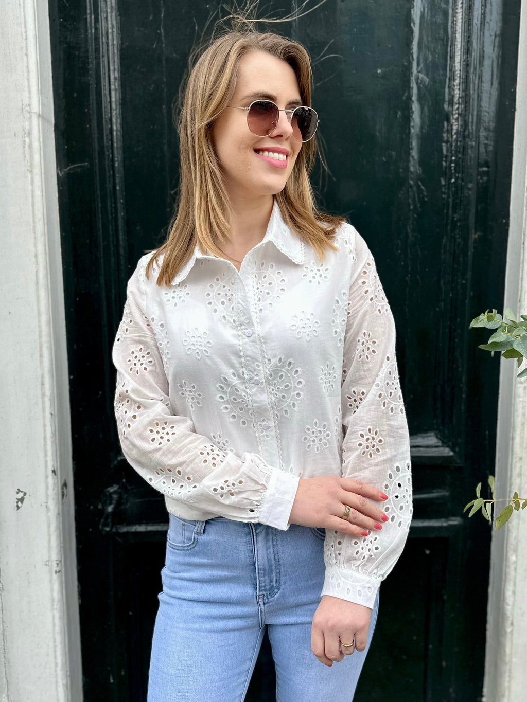 SWEET LACE BLOUSE WHITE