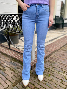 HELLO MISS FLARED JEANS BLUE